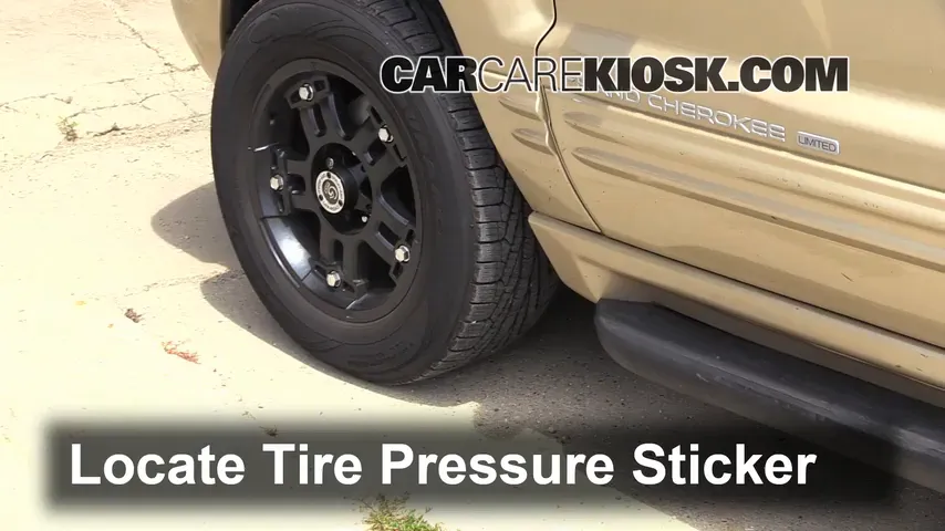 1999 Jeep Grand Cherokee Limited 4.0L 6 Cyl. Tires & Wheels Check Tire Pressure
